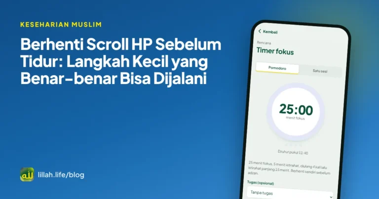Sampul artikel kebiasaan main HP sebelum tidur dan cara berhenti bertahap